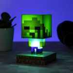 Paladone Minecraft Icon Lampara Minecraft Zombie - Plastico BDP - Alimentacion con Pilas - Tama?o 11cm de Altura