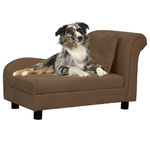 vidaXL Divano per Cani con Cuscino Marrone 83x44x44 cm in Peluche