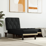 VidaXL Chaise Longue in Tessuto Nero