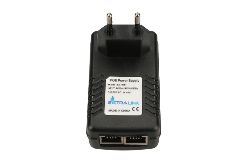 Extralink-POE-12-12W-|-Alimentatore-PoE-|-12V-1A-12W-presa-a-muro