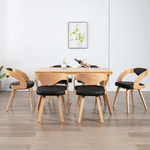 VidaXL Sedie da Pranzo 6 pz Nere in Legno Piegato e Similpelle