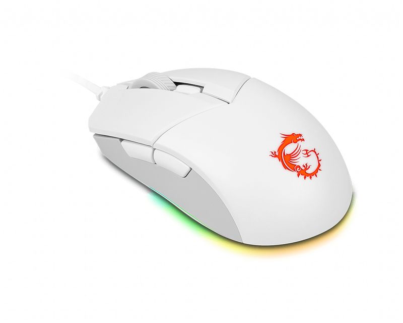 MSI-CLUTCH-GM11-WHITE-mouse-Giocare-Ambidestro-USB-tipo-A-Ottico-5000-DPI