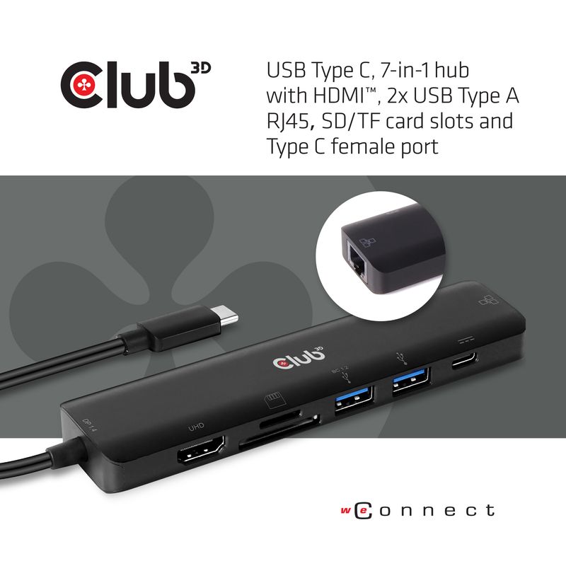 CLUB3D-CSV-1592-replicatore-di-porte-e-docking-station-per-laptop-USB-3.2-Gen-1--3.1-Gen-1--Type-C-Nero