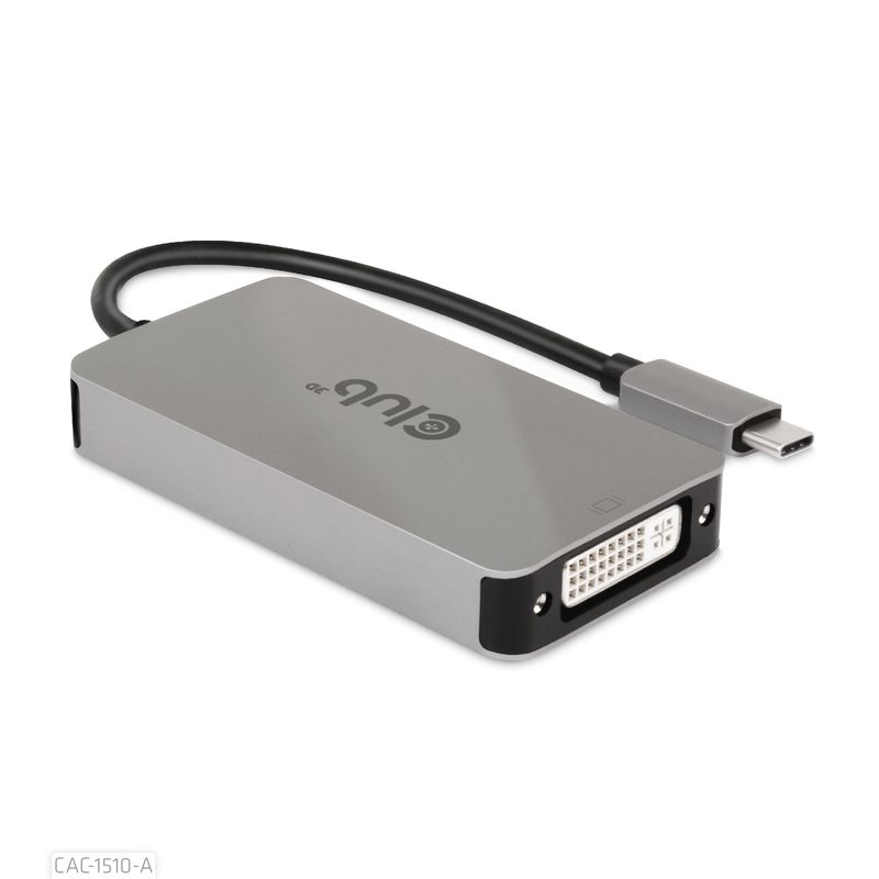 CLUB3D-CAC-1510-A-cavo-e-adattatore-video-025-m-USB-tipo-C-DVI-Grigio