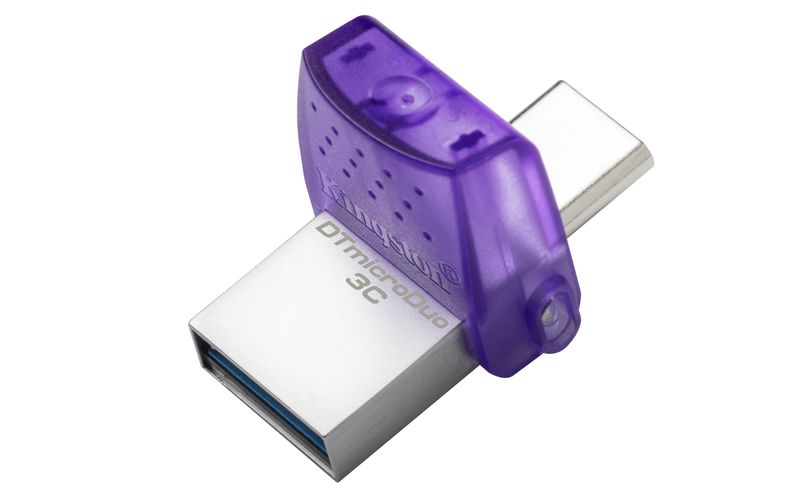 Kingston-Technology-DataTraveler-MicroDuo-3C-Chiavetta-USB-128Gb-Acciaio-Inossidabile-Porpora