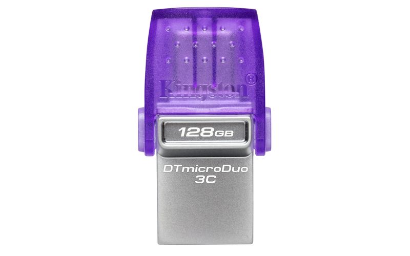 Kingston-Technology-DataTraveler-MicroDuo-3C-Chiavetta-USB-128Gb-Acciaio-Inossidabile-Porpora