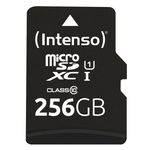 Intenso Scheda di memoria intenzionale Intero-Flash 256GB (MicroSDXC incl. Adattatore SD-UHS-1)