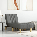 VidaXL Chaise Longue in Tessuto Grigio Scuro