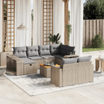 VidaXL Set Divani da Giardino 11 pz con Cuscini Beige in Polyrattan