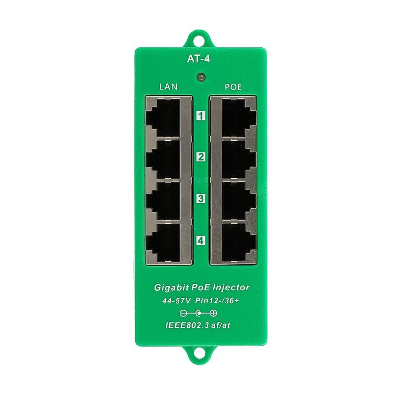 Extralink-4-Port-|-Gigabit-PoE-Injector-|-Active-4-ports-Gigabit-802.3at-af-Mode-A