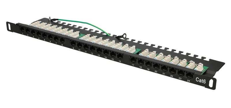 Extralink-CAT6-UTP-0.5U-|-Patchpanel-|-24-porte