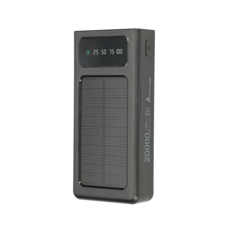 Extralink-EPB-092-20000mAh-Nero-|-Powerbank-|-Solar-Power-bank-USB-C