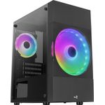 Aerocool Atomic Lite, Mini Tower, PC, Nero, micro ATX, Mini-ITX, A