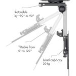 Techly-Staffa-TV-da-Soffitto-Dritto-e-Inclinato-per-TV-LED-LCD-17--37--Nero