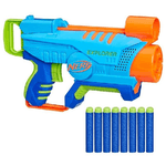 Hasbro Nerf Elite Jr - Explorer, blaster facile da usare, impugnatura, caricamento e lancio facili, 8 dardi Elite