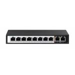 Extralink CERES | Switch PoE | 8x 100Mb/s PoE/PoE+, 2x RJ45 Uplink 100Mb/s, 96W