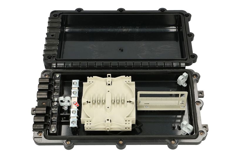 Extralink-Jerry-|-Chiusura-FTTX-|-2-vassoi-24-saldature-da-esterno