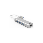 Hamlet XHUB330LAN replicatore di porte e docking station per laptop USB 3.2 Gen 1 (3.1 Gen 1) Type-A Argento