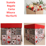 Confezione natalizia Scatola regalo decorativa  cartone carta per regali di natale decorazioni misura 15x15x15 cm