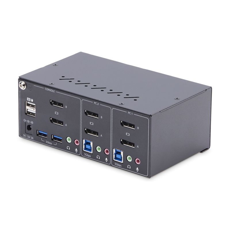 StarTech.com-KVM-Switch-DisplayPort-a-2-porte-per-doppio-monitor-DP-4K-60Hz-2-porte-HID-USB-2.0-Hub-2-porte-USB-5Gbps