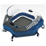 Intex 58854 galleggiante da piscina e da spiaggia Nero, Blu Immagine Vinile Sedia a sdraio galleggiante