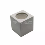 V-TAC Portafaretto LED Montaggio a Plafone Quadrato GU10 e GU5.3 (MR16) Corpo in Gesso Bianco