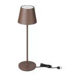 V-TAC Lampada LED da Tavolo 1.5W Colore Corten in Alluminio con caricatore Wireless e Touch Dimmerabile 3000K IP54