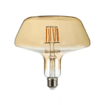 V-TAC Lampadina LED E27 8W T180 Filamento Ambrata 1800K