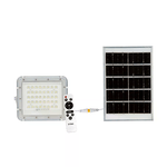 V-TAC Faro LED con Telecomando e Pannello Solare 10W Batteria sostituibile Cavo da 3m Colore Bianco 6400K