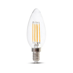 V-TAC Lampadina LED E14 4W Candela Filamento 3000K Dimmerabile