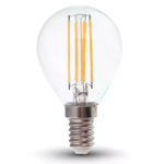 V-TAC Lampadina LED E14 6W 100LM/W P45 Filamento 4000K