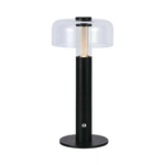 V-TAC Lampada LED da Tavolo 1W Colore Nero e Bianco Trasparente Ricaricabile con USB C Touch Dimmerabile 3in1