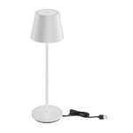 V-TAC Lampada LED da Tavolo 1.5W Colore Bianco in Alluminio con caricatore Wireless e Touch Dimmerabile 3000K IP54