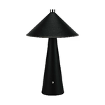 V-TAC Lampada LED da Tavolo 3W con Batteria Ricaricabile USB C Colore Nero in Metallo Mantello in pelle Touch Dimmerabile 3in1