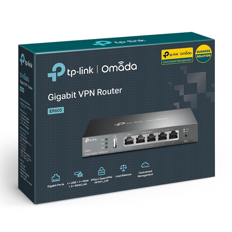 TP-Link-ER605-v2-router-cablato-Gigabit-Ethernet-Nero