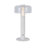 V-TAC Lampada LED da Tavolo 1W Colore Bianco e Bianco Trasparente Ricaricabile con USB C Touch Dimmerabile 3000K