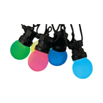 V-TAC Catenaria 13m con 15 Lampadine mini Globo LED 15*0.5W RGB con Telecomando e Adattatore IP44