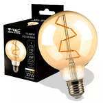 V-TAC Lampadina LED E27 4W G95 Filamento Ambrato 2200K