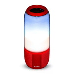 V-TAC Lampada LED da Tavolo 2 LED 3W Multifunzione Speaker Bluetooth USB e TF CARD Colore Rosso con Luci RGB