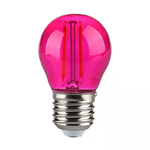 V-TAC Lampadina LED E27 2W G45 Filamento Colore Rosa