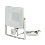 V-TAC PRO Faro LED Chip Samsung 50W con Sensore di Movimento e Crepuscolare e Interruttore Manuale di Bloccaggio Colore Bianco 3000K IP65