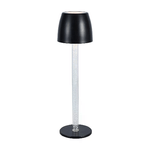 V-TAC Lampada LED da Tavolo 3W Colore Nero e Trasparente Ricaricabile con USB C Touch Dimmerabile 3000K