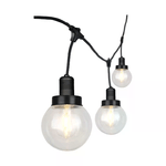 V-TAC Catenaria 3m per 6 lampadine LED E27 Con Diffusori trasparenti IP65 Colore nero.