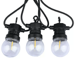 V-TAC Catenaria 5m con 10 Lampadine mini Globo a Filamento LED 4W Colore Nero con Trasformatore 3000K