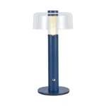 V-TAC Lampada LED da Tavolo 1W Colore Blu Morandi sabbia e Bianco Trasparente Ricaricabile con USB C Touch Dimmerabile 3000K