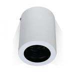 V-TAC VT-796 Portafaretto orientabile rotondo bianco da soffitto per lampadine GU10 e GU5.3 - SKU 3627