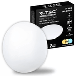 V-TAC Plafoniera LED Rotonda 18W con Interruttore Cambia Colore 3 in 1 Satinata d: 300mm h: 45mm