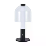 V-TAC Lampada LED da Tavolo 2W Colore Nero e Bianco Trasparente Ricaricabile con USB C Touch Dimmerabile 3in1