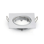 V-TAC VT-779SQ PORTAFARETTO ORIENTABILE QUADRATO DA INCASSO PER LAMPADINE GU10 E GU5.3 - SKU 3590