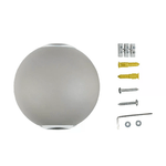 V-TAC Lampada LED da Muro Sferica 4W Doppio Fascio Luminoso Colore Grigio 3000K IP65